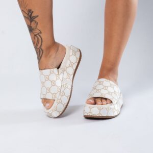 Sandália Estampado Feminina Moda Luxo Estilo
