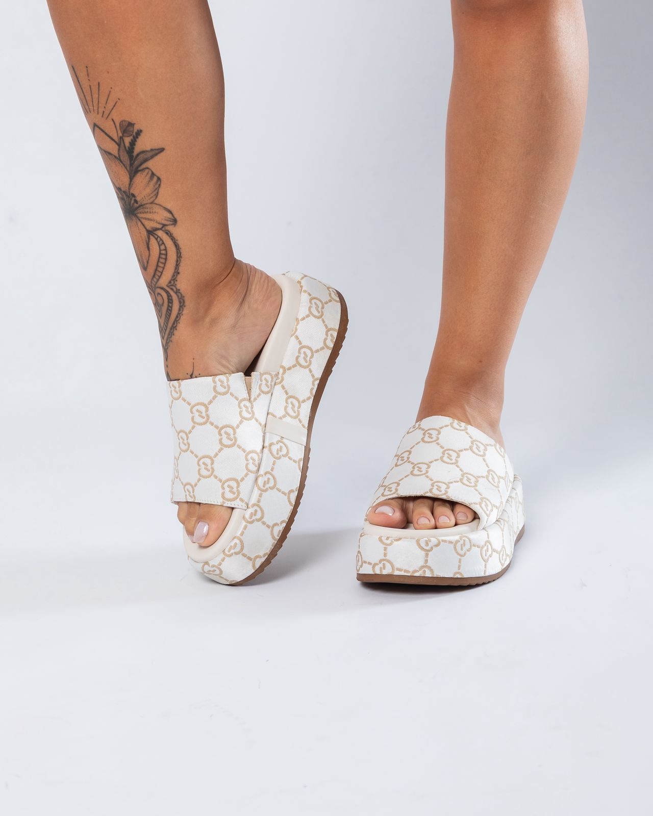 Sandália Estampado Feminina Moda Luxo Estilo