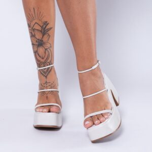 Salto Plataforma Feminino Duas Tiras