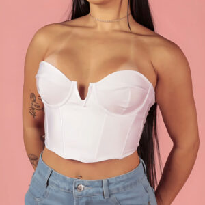 Cropped Corselet Cinta Modeladora Tomara Que Caia Verão Blogueira