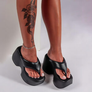 Sandália Tamanco Flat Plataforma Feminino Confortável Estiloso Perfeito para o Dia a Dia