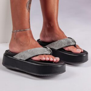 papete feminina alça brilhosa