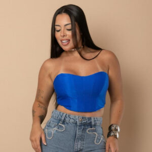 Cropped Tomara Que Caia Canelado Modelagem Coração