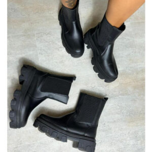 Bota Feminina Coturno Cano Baixo Blogueira Moda Estilo