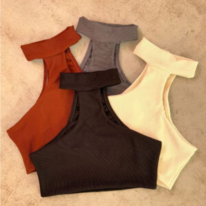 Cropped Canelado Tecido Duplo