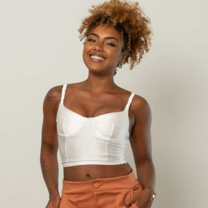 Cropped Alça Trançada Acetinado