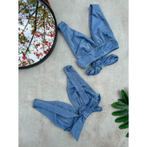 Blusa Cropped Feminina Decote Brilho