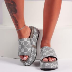 sandália feminina estampada