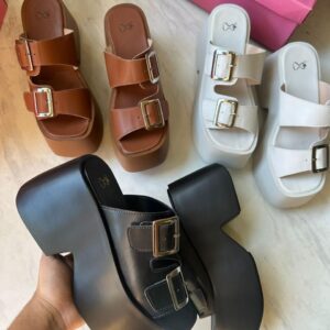 plataforma feminina de velcro