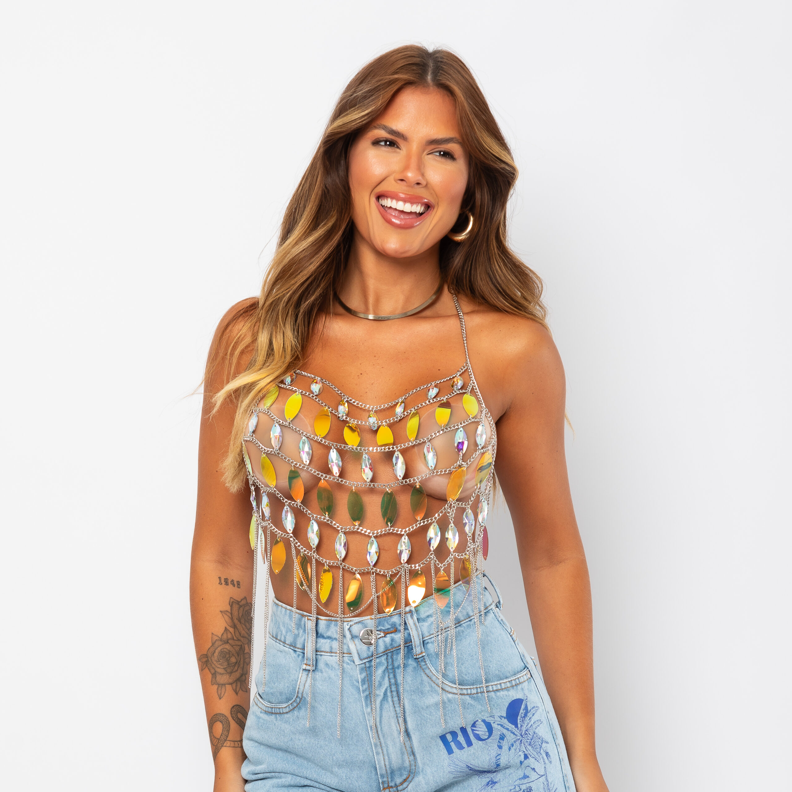 Cropped Carnaval Gotas